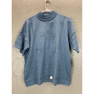 Keneth Too! Sweater shirt  Blue short sleeve   NWT Vintage Womens ladies Size XL